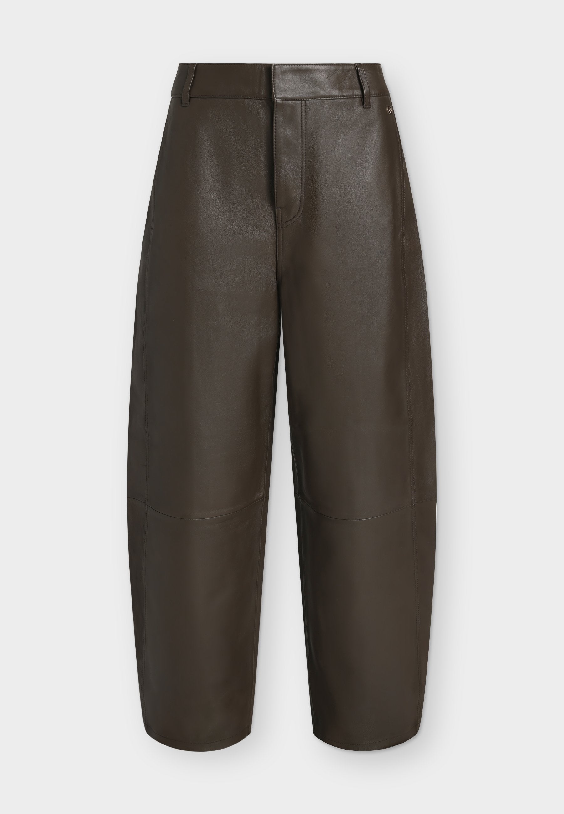 Barrel Leather Pant Black