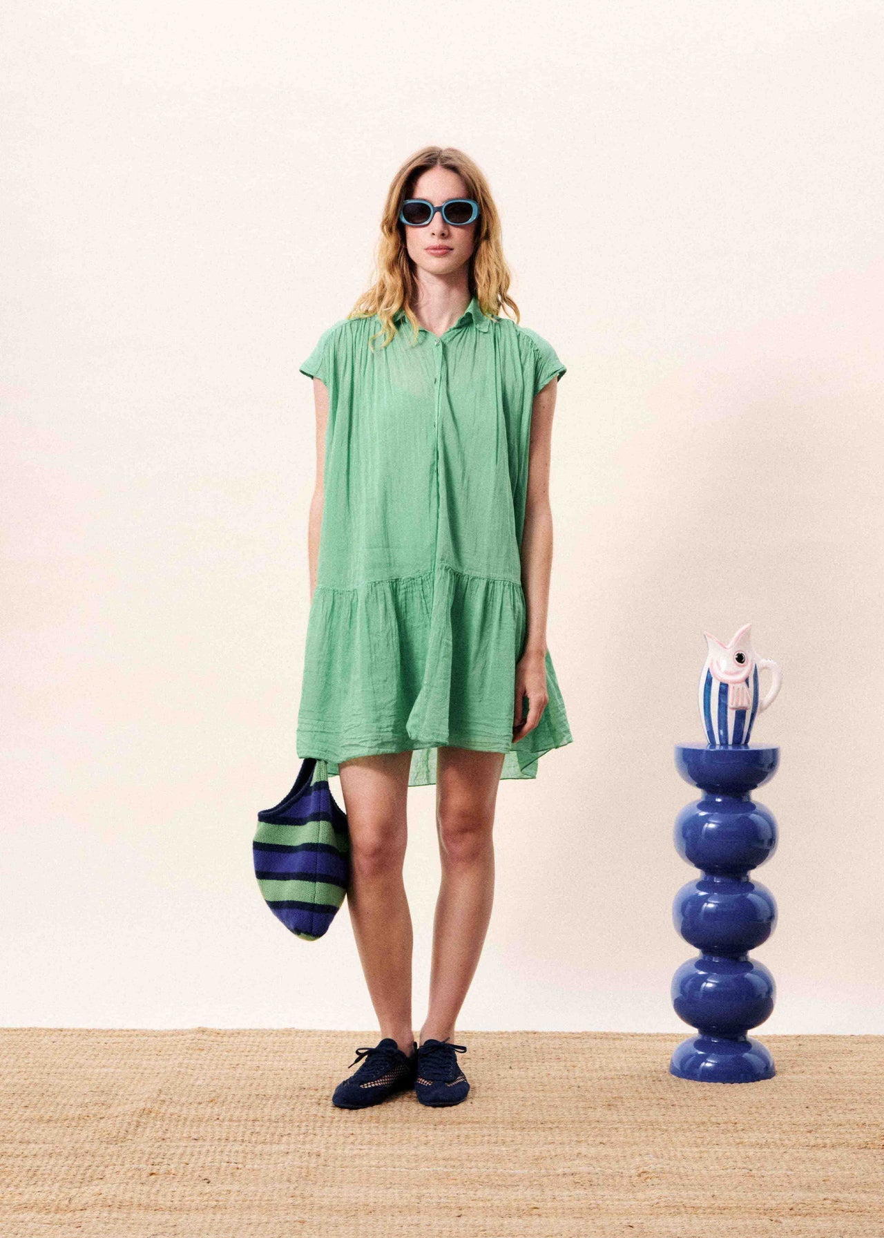 FRNCH Opale Dress Green