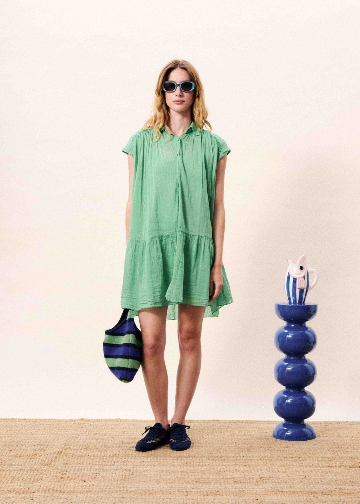 FRNCH Opale Dress Green