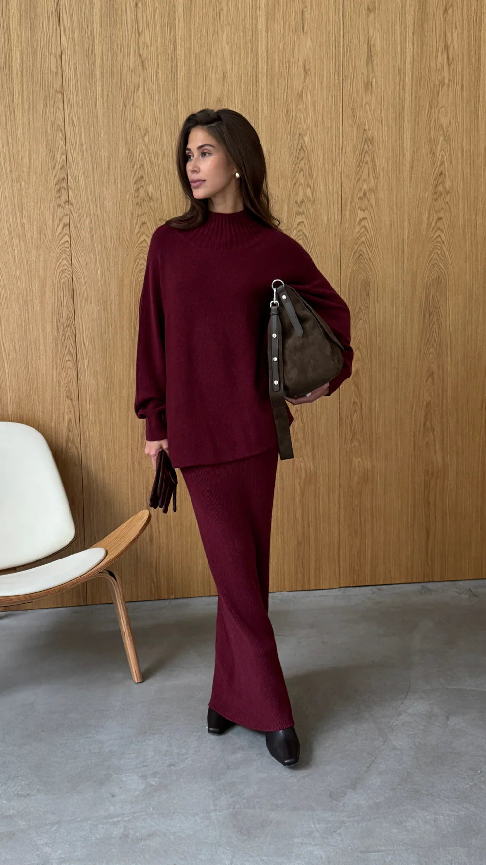 Charli Alma Skirt Dark Cherry