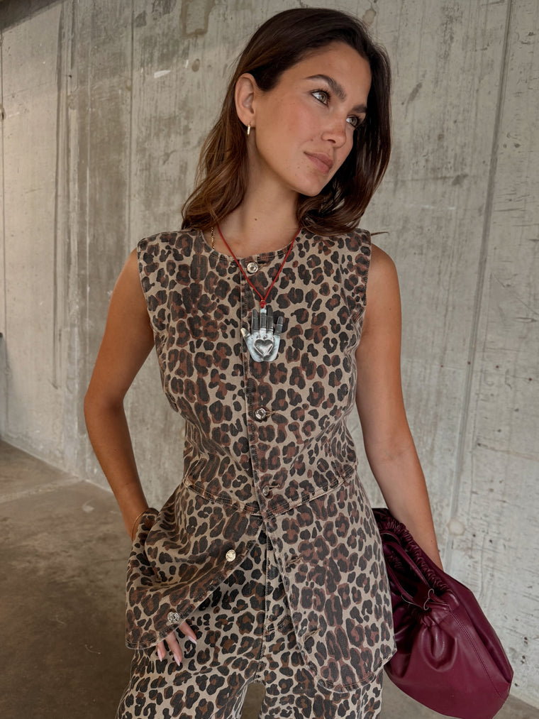 NFD Leopard Waistcoat