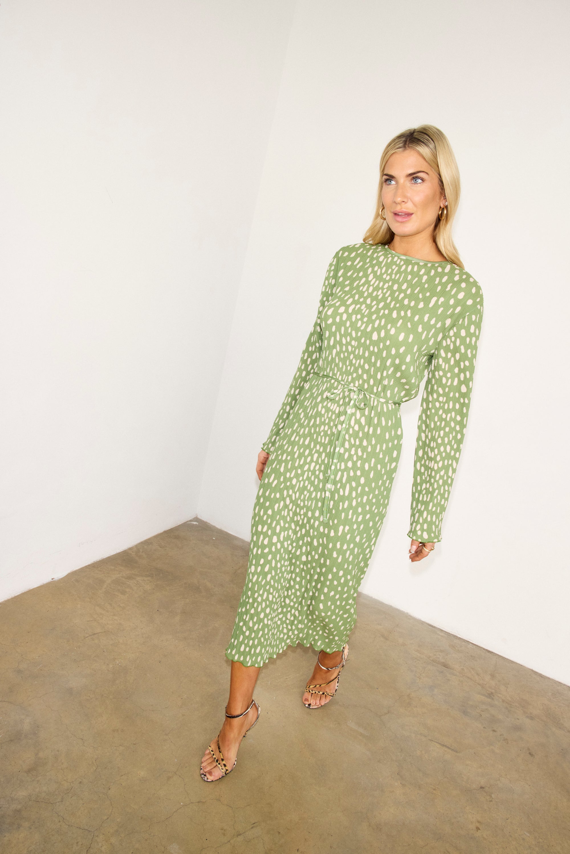 NFD Gaia Olive Fawn Dress