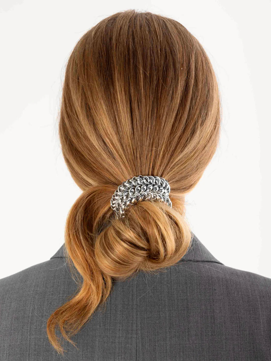 Bichous Silver Chain Scrunchie 