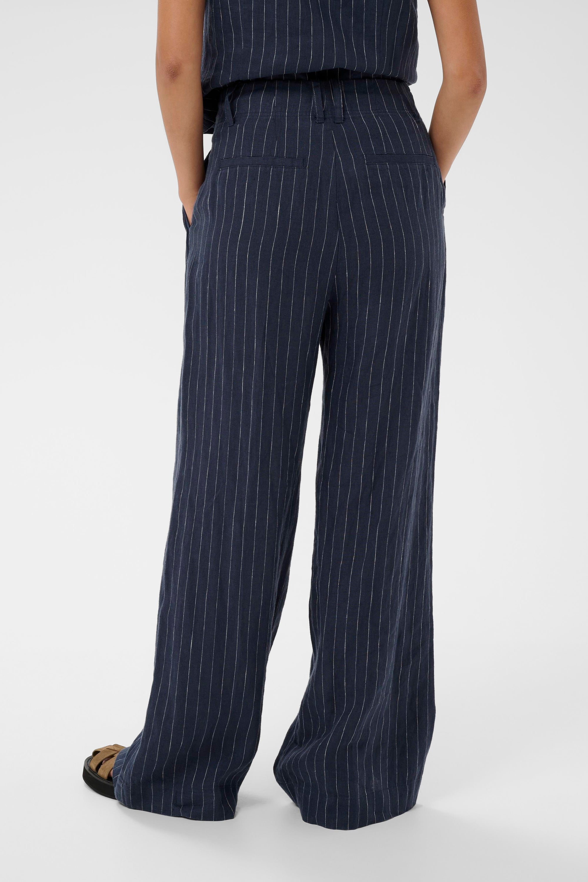 Aliya Trousers Blue Night Stripe