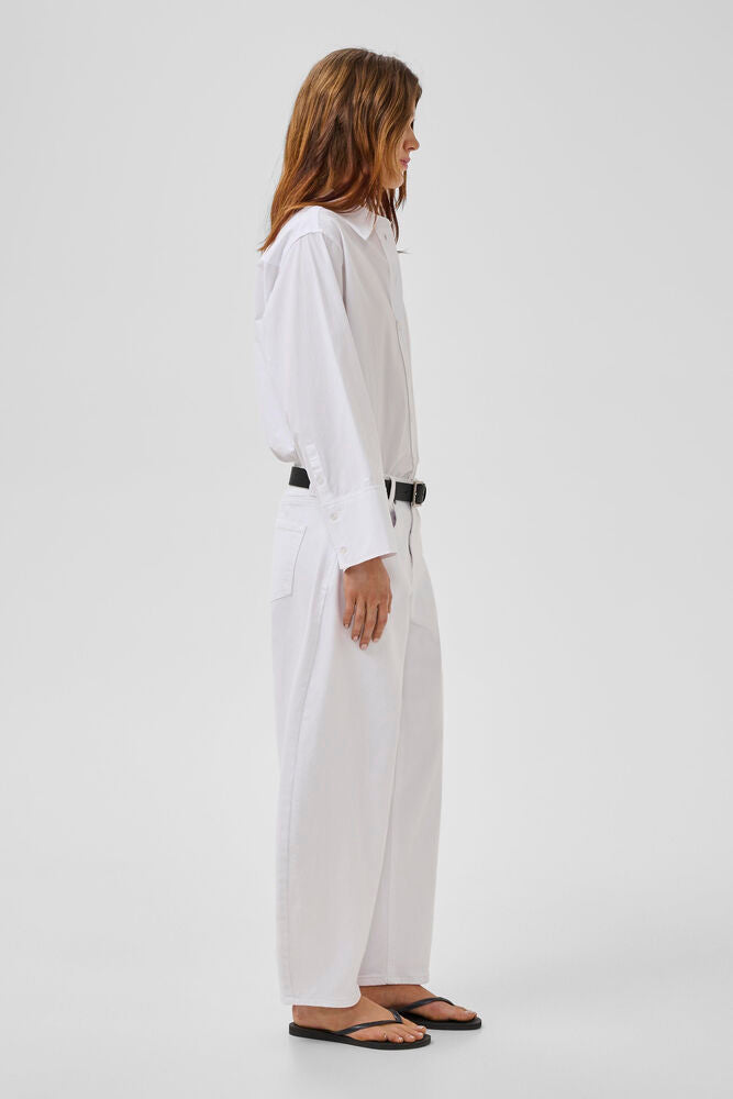 MEW Hottie High Barrel White Jeans