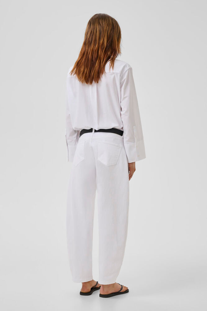 MEW Hottie High Barrel White Jeans