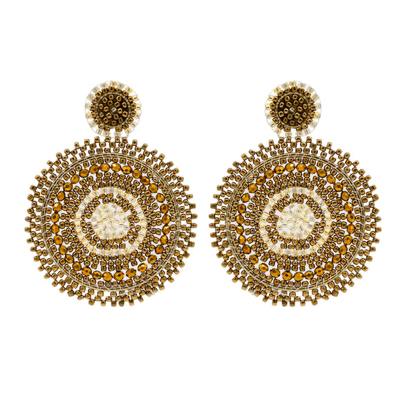 Bronze Mix Beaded Earrings