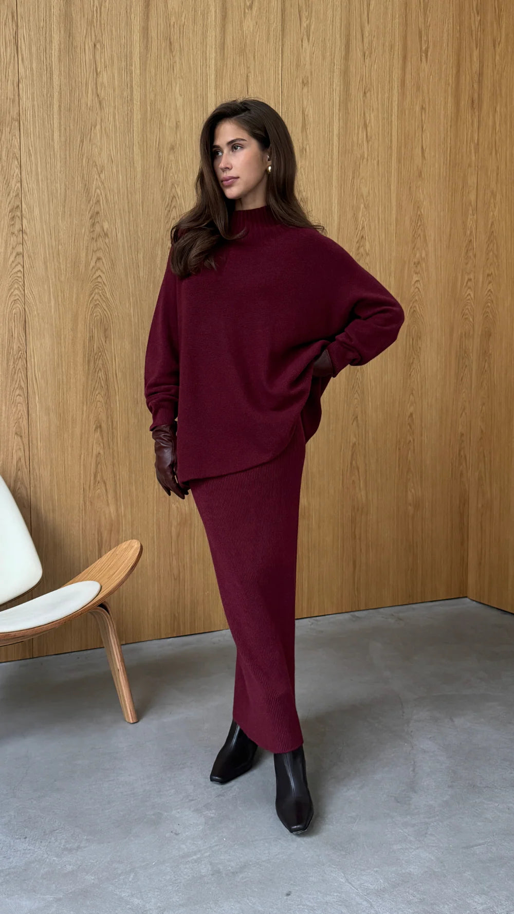 Charli Alma Skirt Dark Cherry
