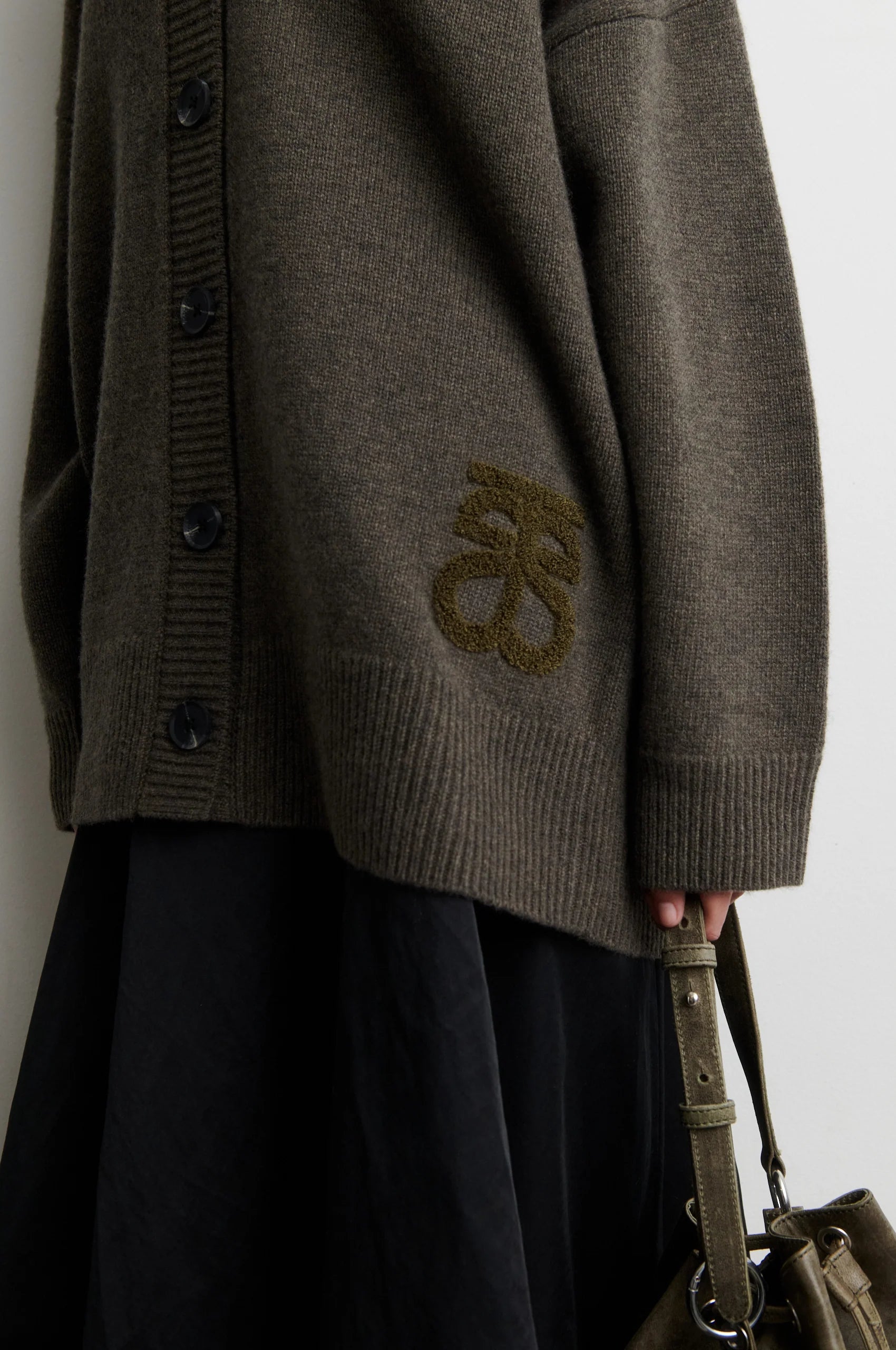 Alpha Knit Monogram Cardigan