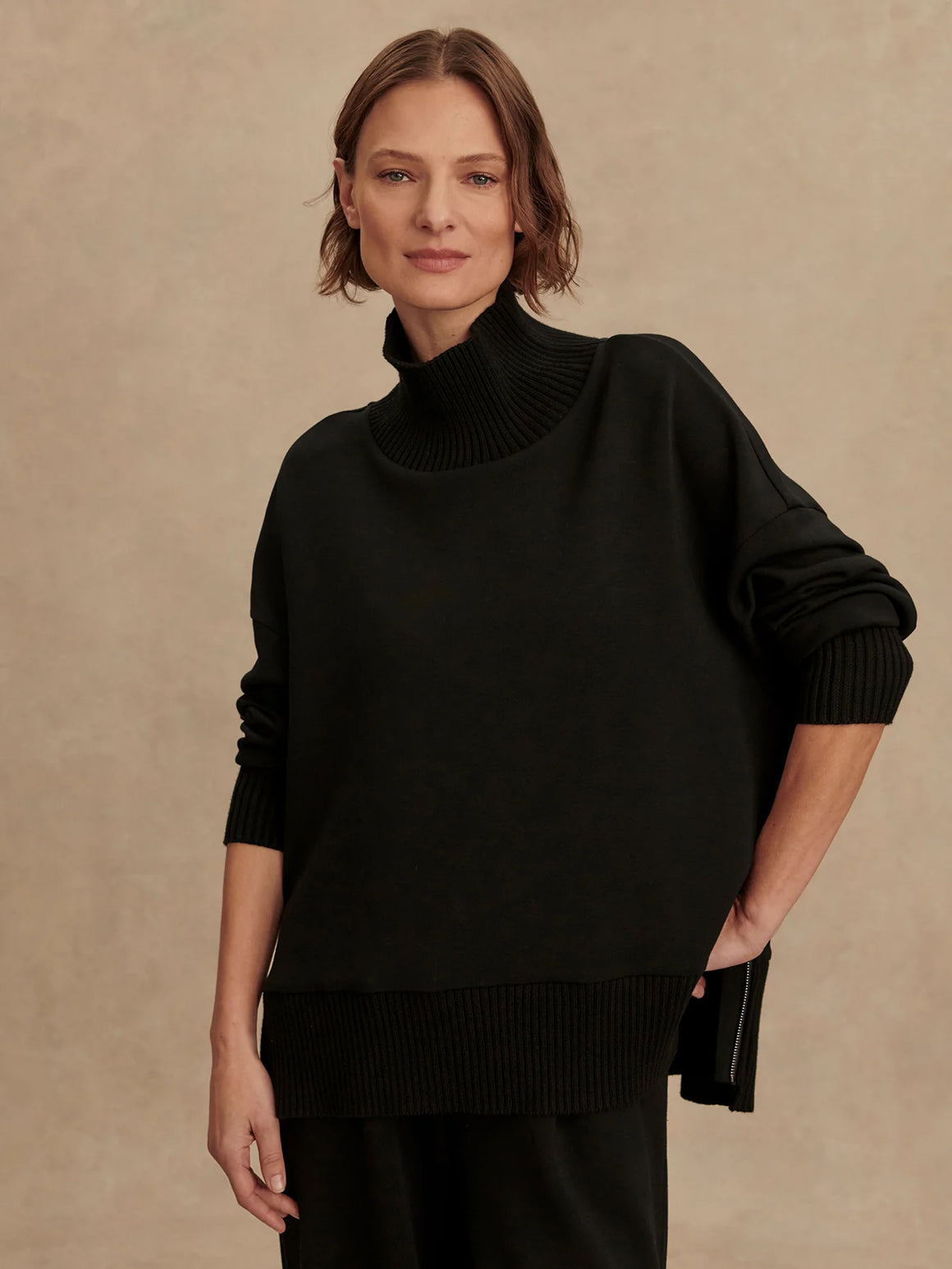 Barker High Neck Sweat Black