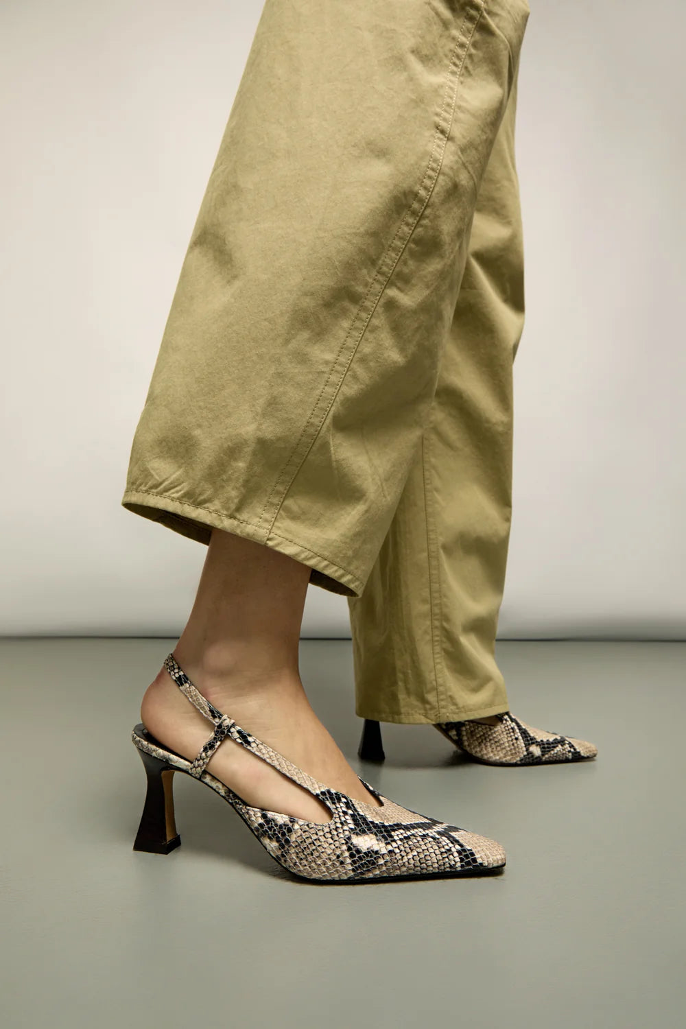 Augusta Rose Snake Print Heels