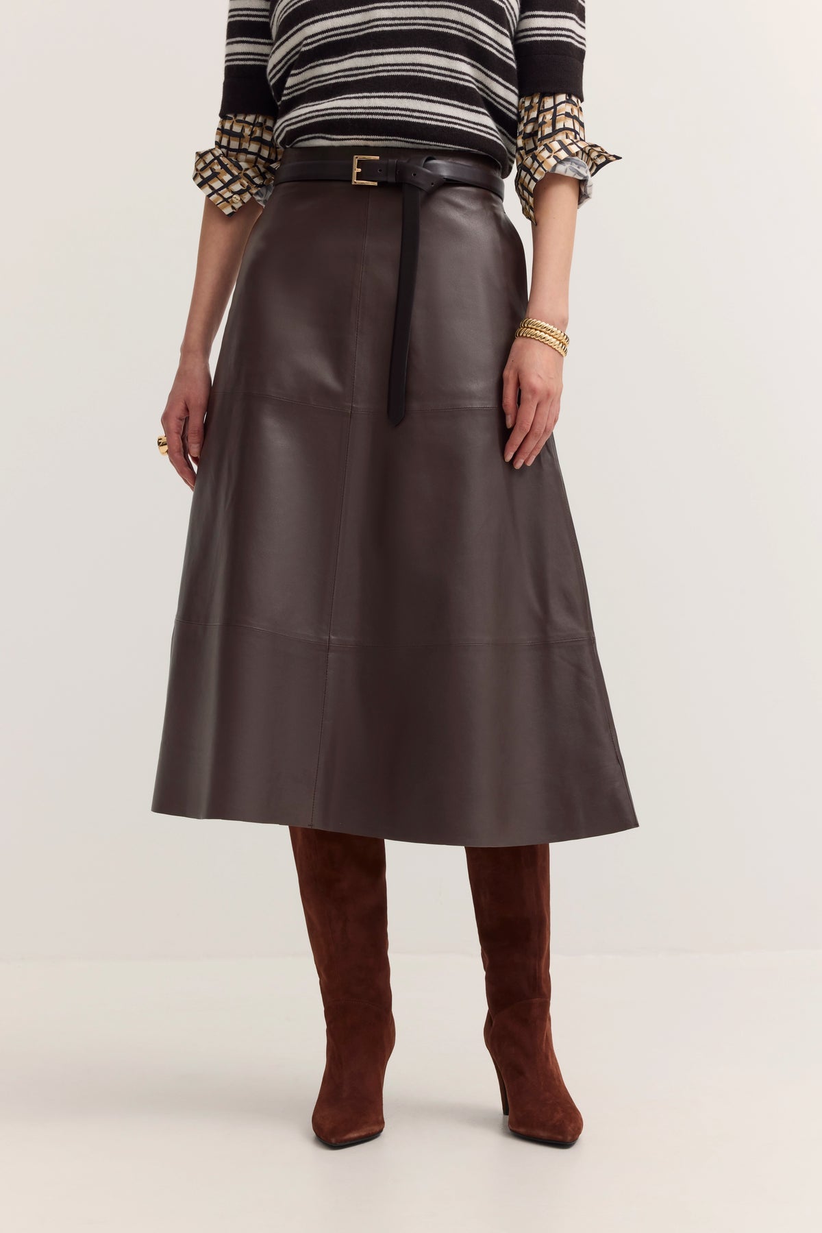 Bugatti Leather Skirt W1488