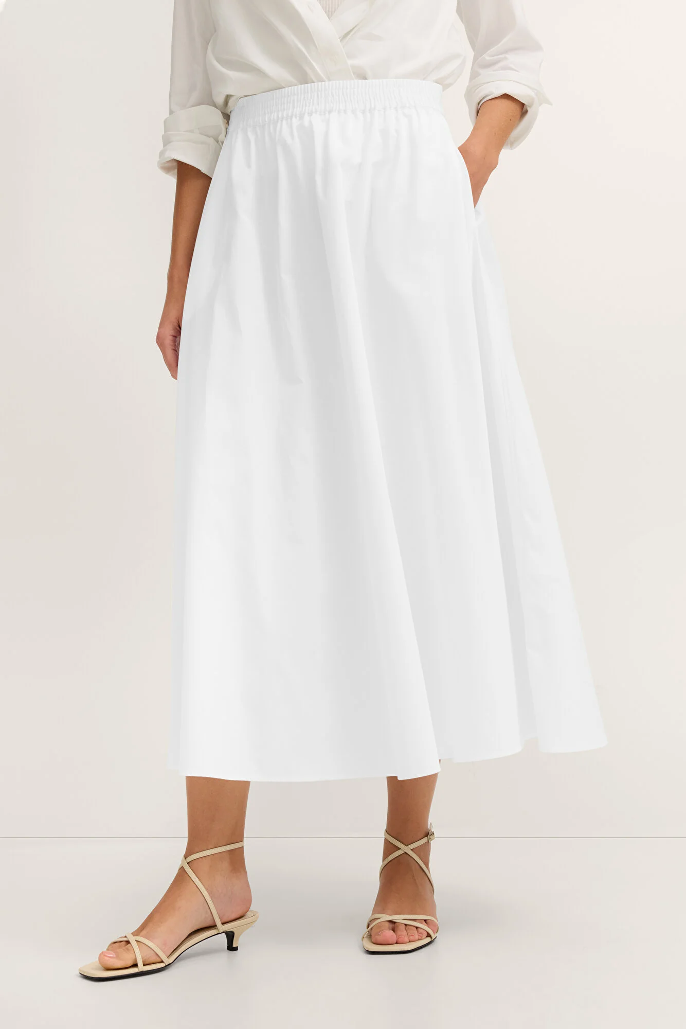 Bugatti white cotton skirt W1429