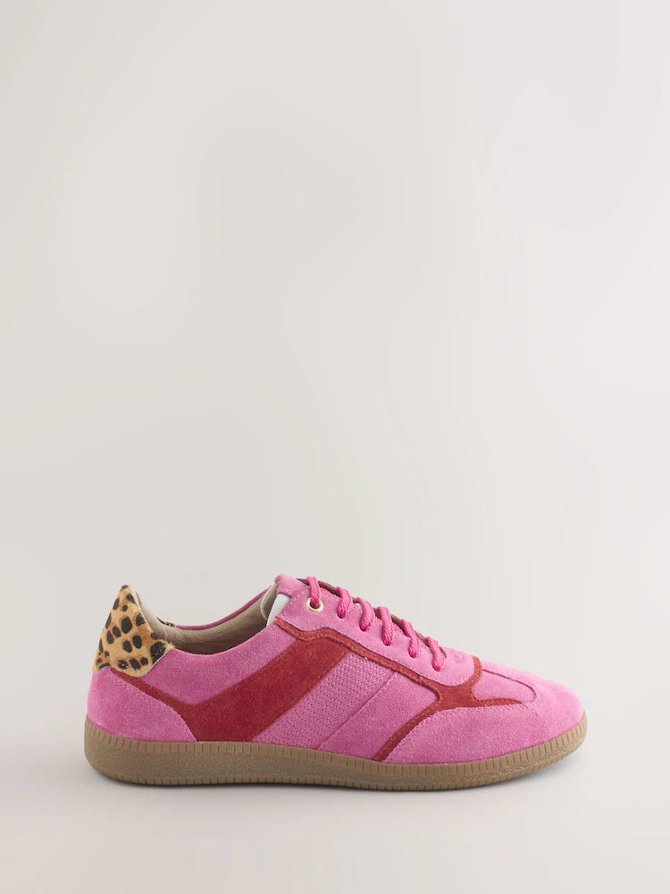 NFD Red and Pink Suede Trainers