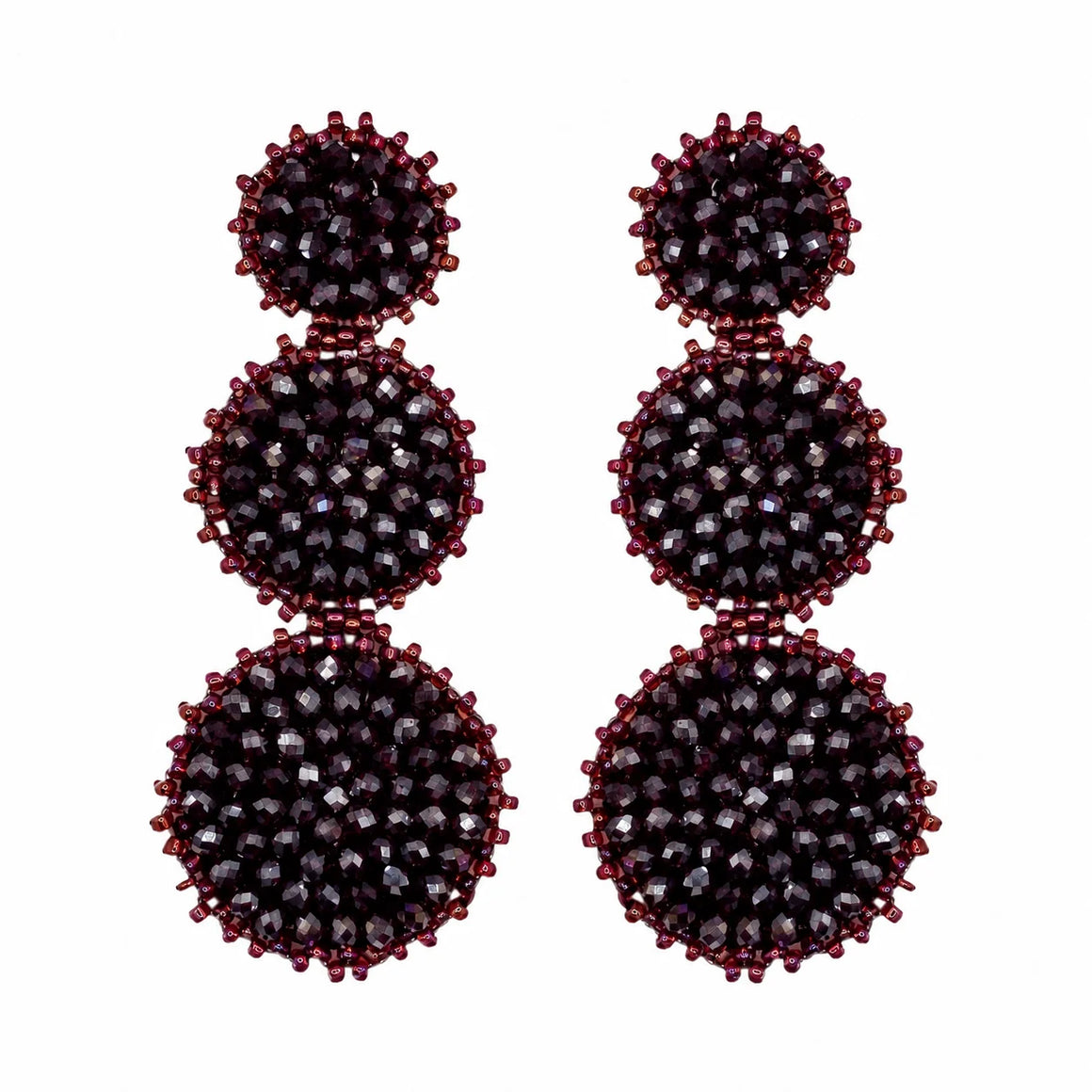 Burgundy Triple Circle Drop