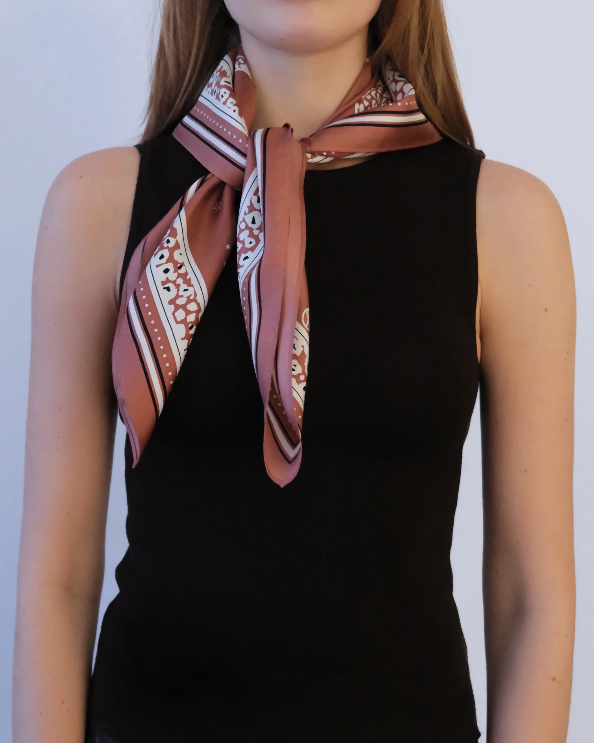 Lescarf Zodiac Gemini Scarf Terracotta