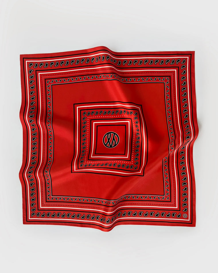 Lescarf Paisley Red Scarf
