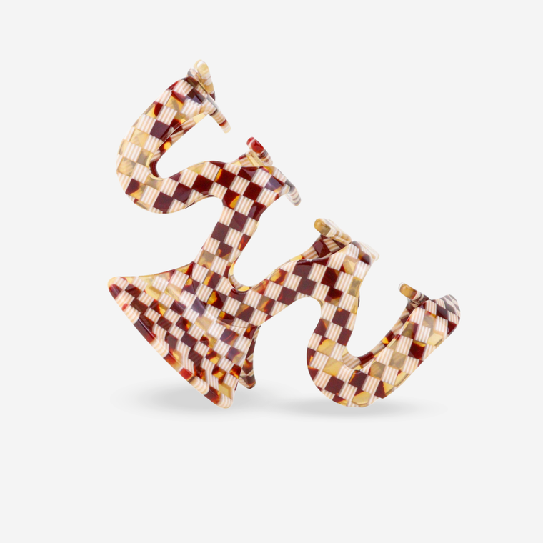 Hair Clip - Grand Wave Karo Check