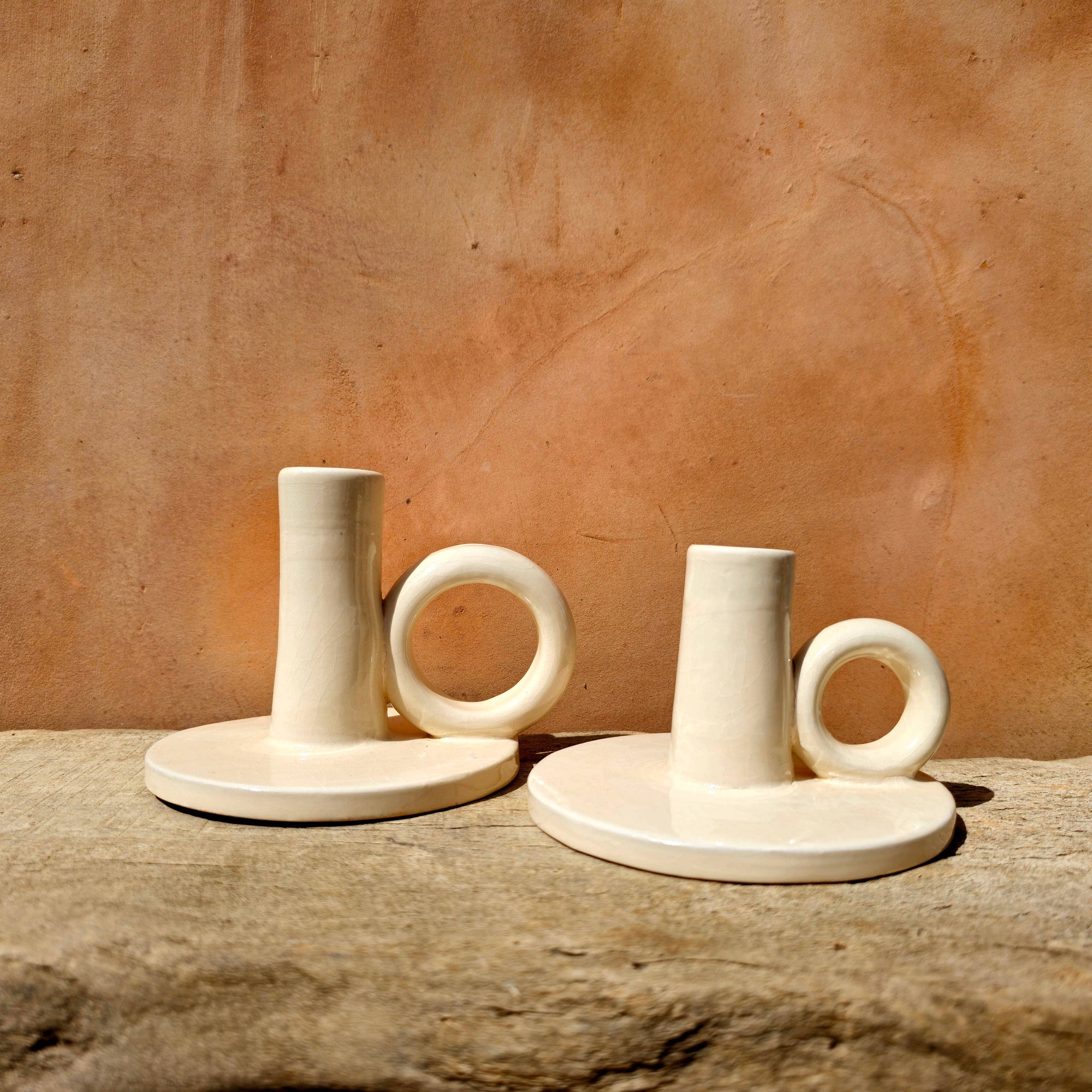 Handmade Candle Holder: Green / Medium