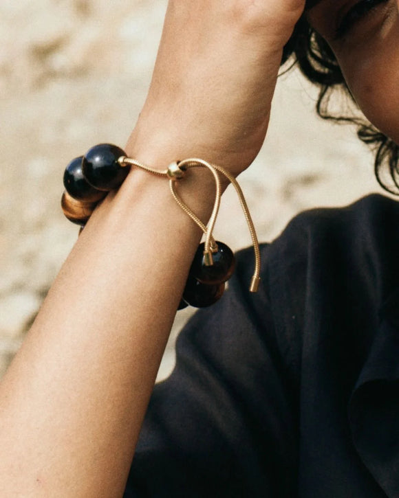 Aura Bracelet Gold/Brown Maxi