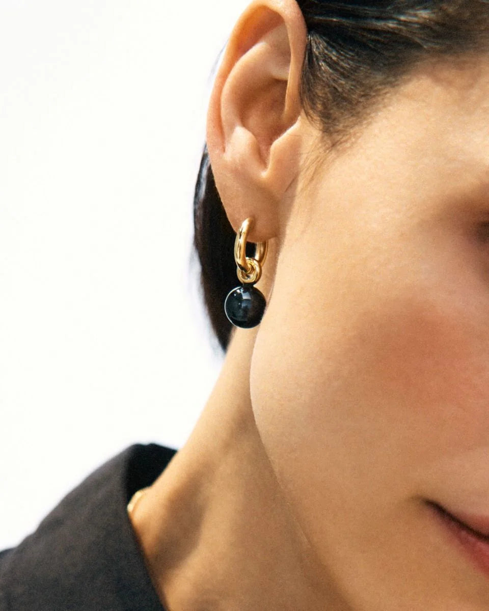 Aura Hoops Black and Gold