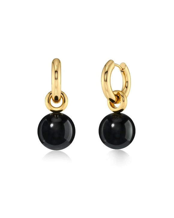 Aura Hoops Black and Gold