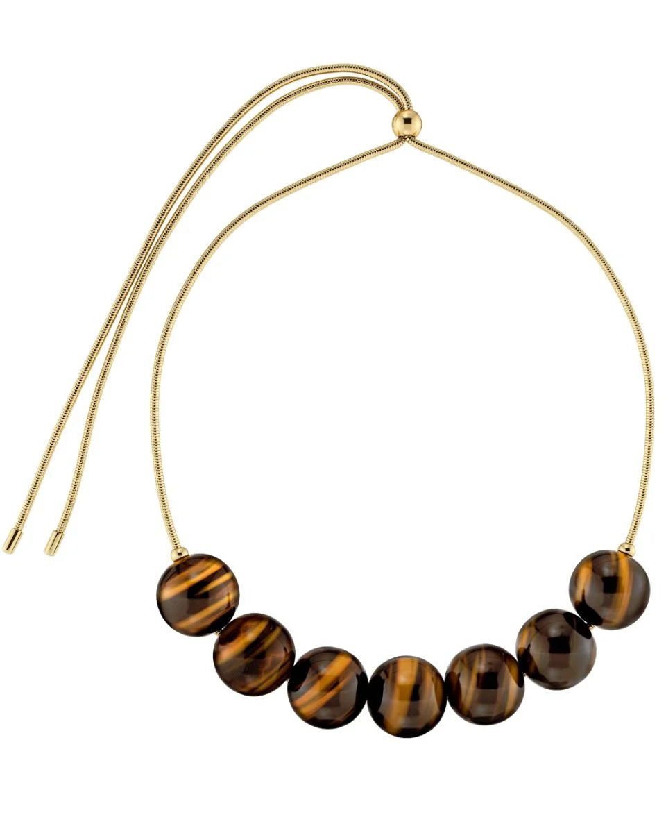Aura Maxi Gold/Brown Necklace