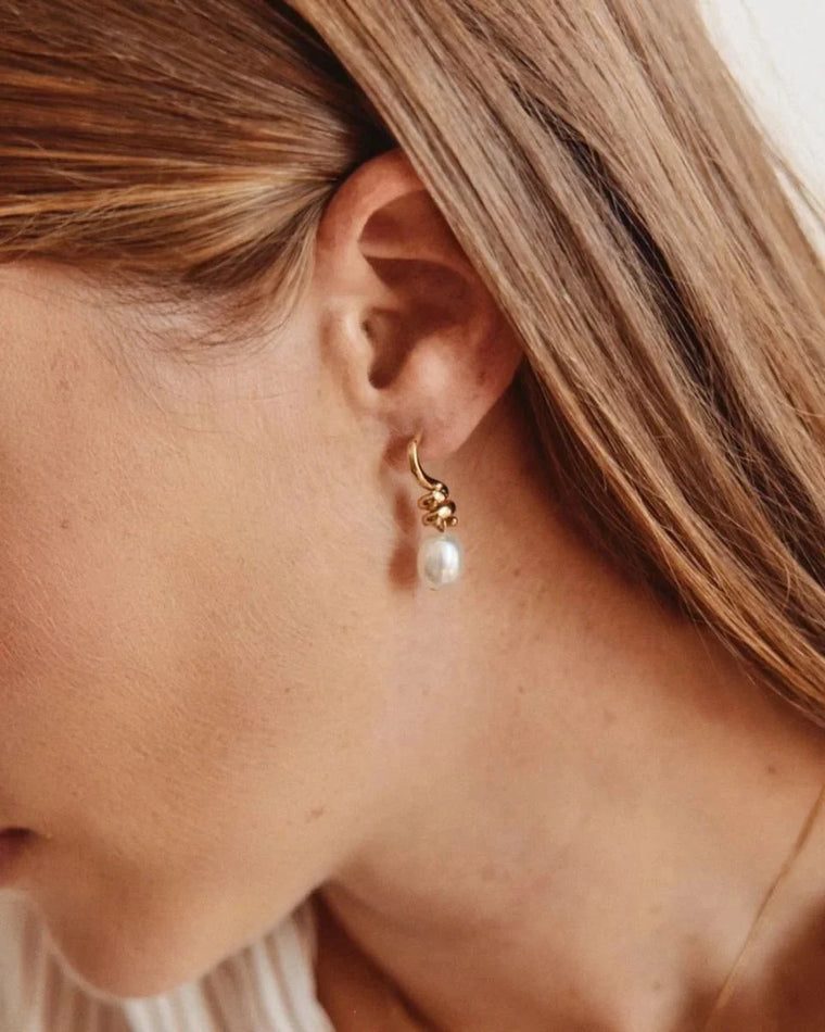 Swivel Pearl Earrings