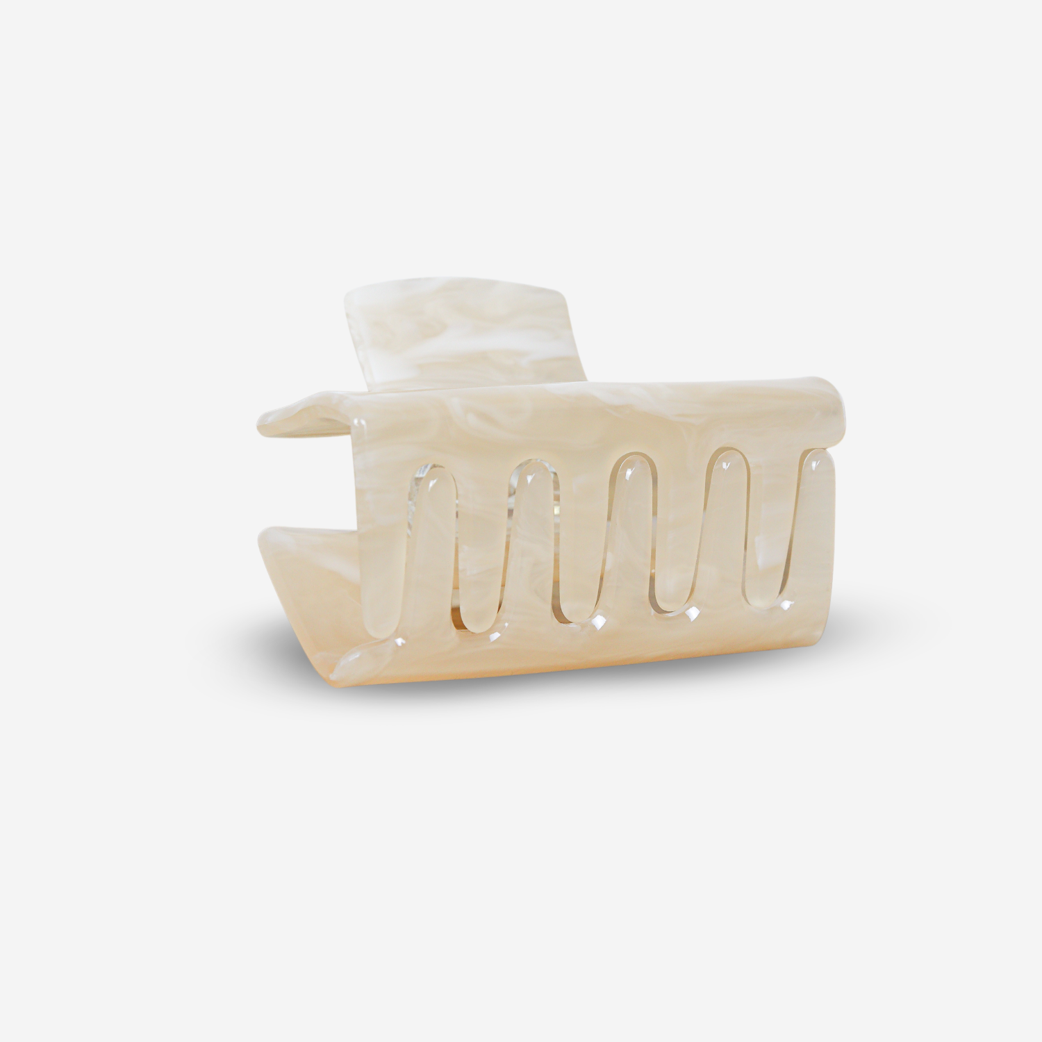 Sasstie Hair Clip - Quad White Sand