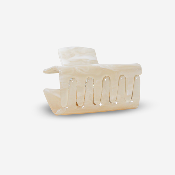 Sasstie Hair Clip - Quad White Sand