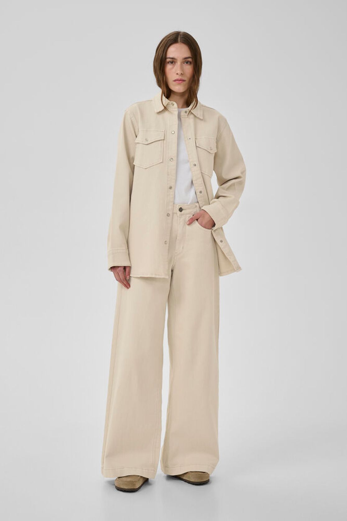 Dango High Wide Jeans Oatmeal
