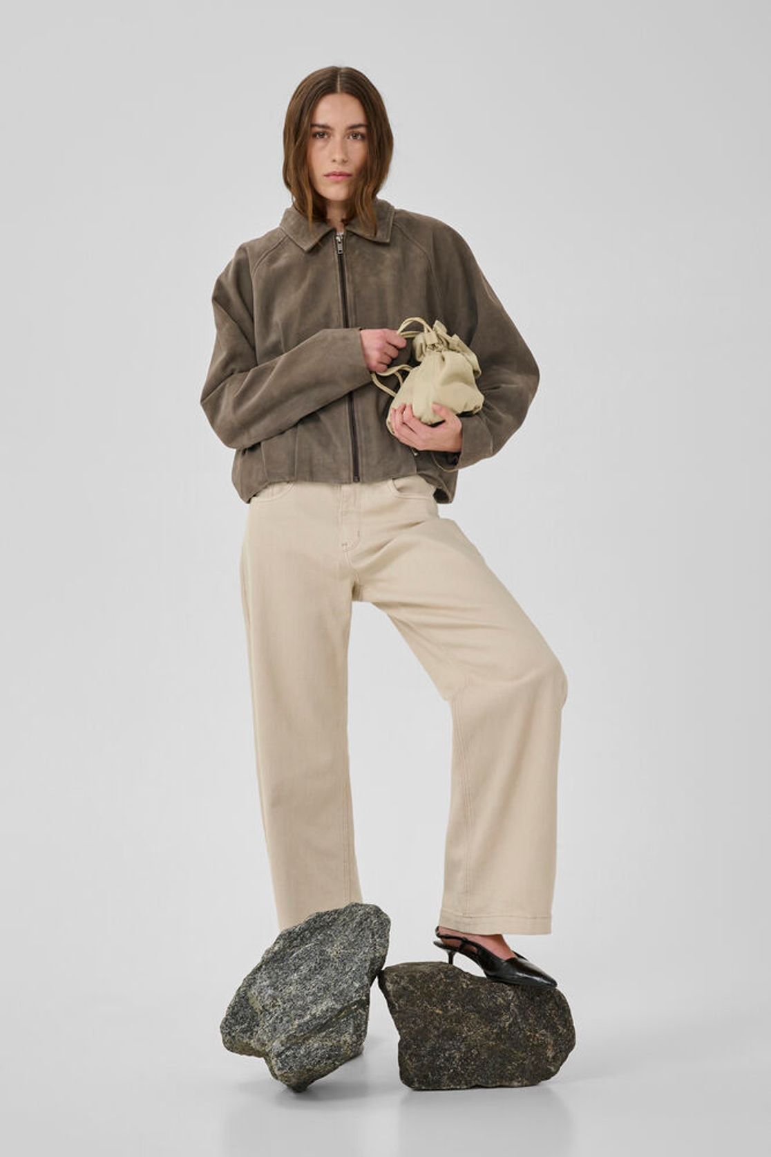 Dango High Wide Jeans Oatmeal