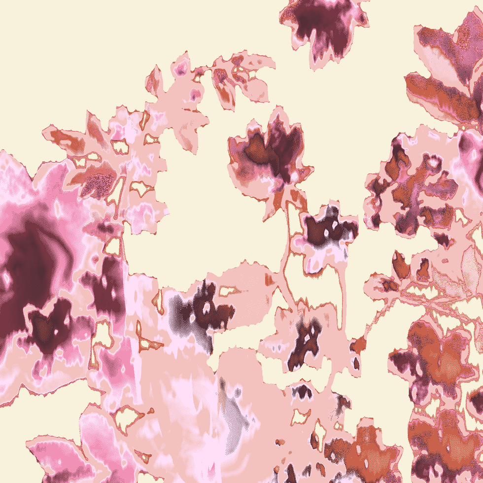 Azelia Blouse Pink Shadow Flower Print