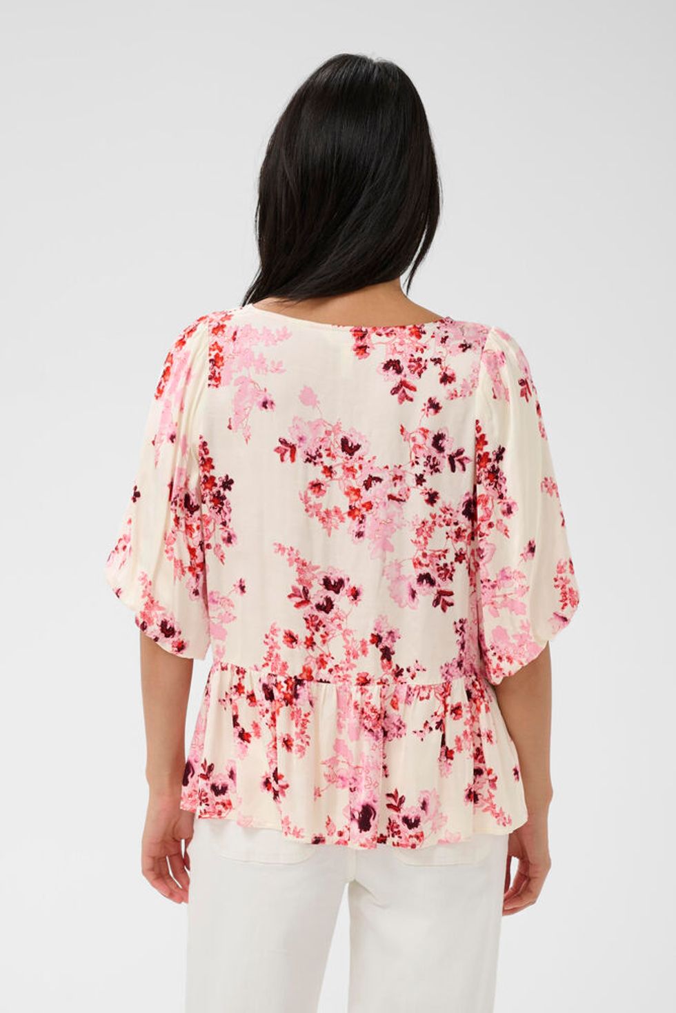Azelia Blouse Pink Shadow Flower Print