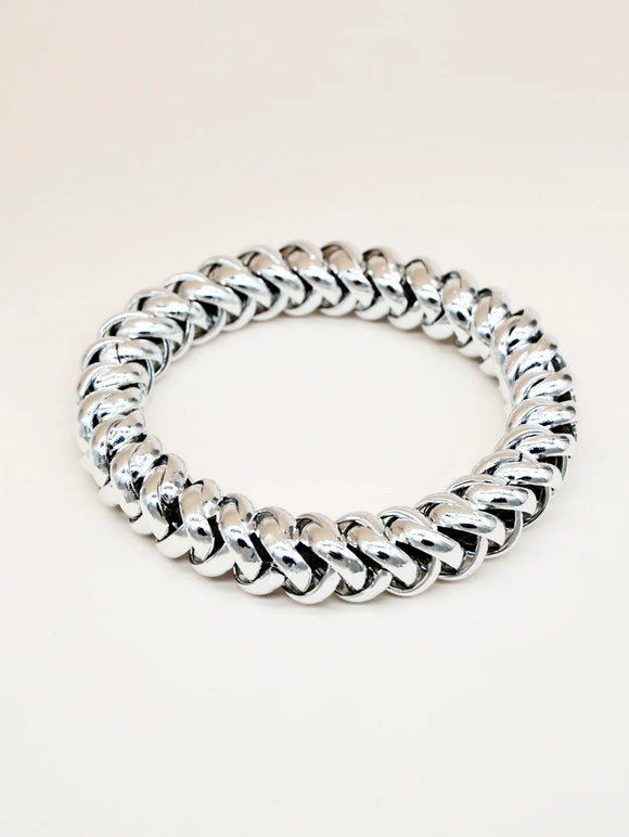 Bichous Silver Chain Scrunchie 